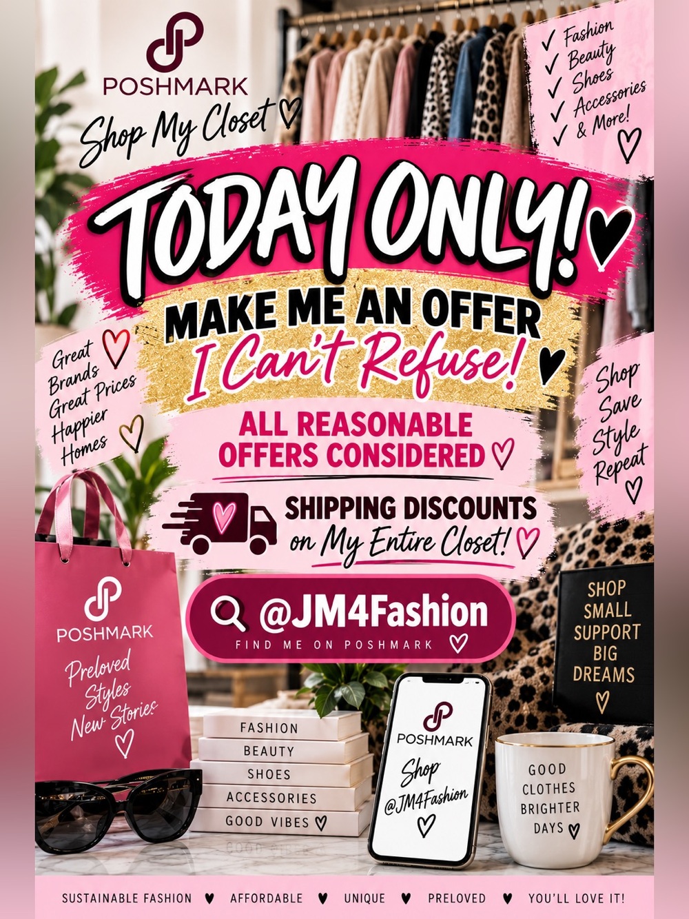 Shop Graphic - Pink Promotional Poster